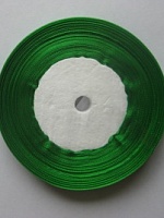 Лента органза цвет зеленый, ширина 6мм, 1м (арт.1019)