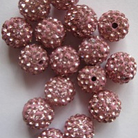 Бусины для браслетов Шамбала цвет розовый 8мм